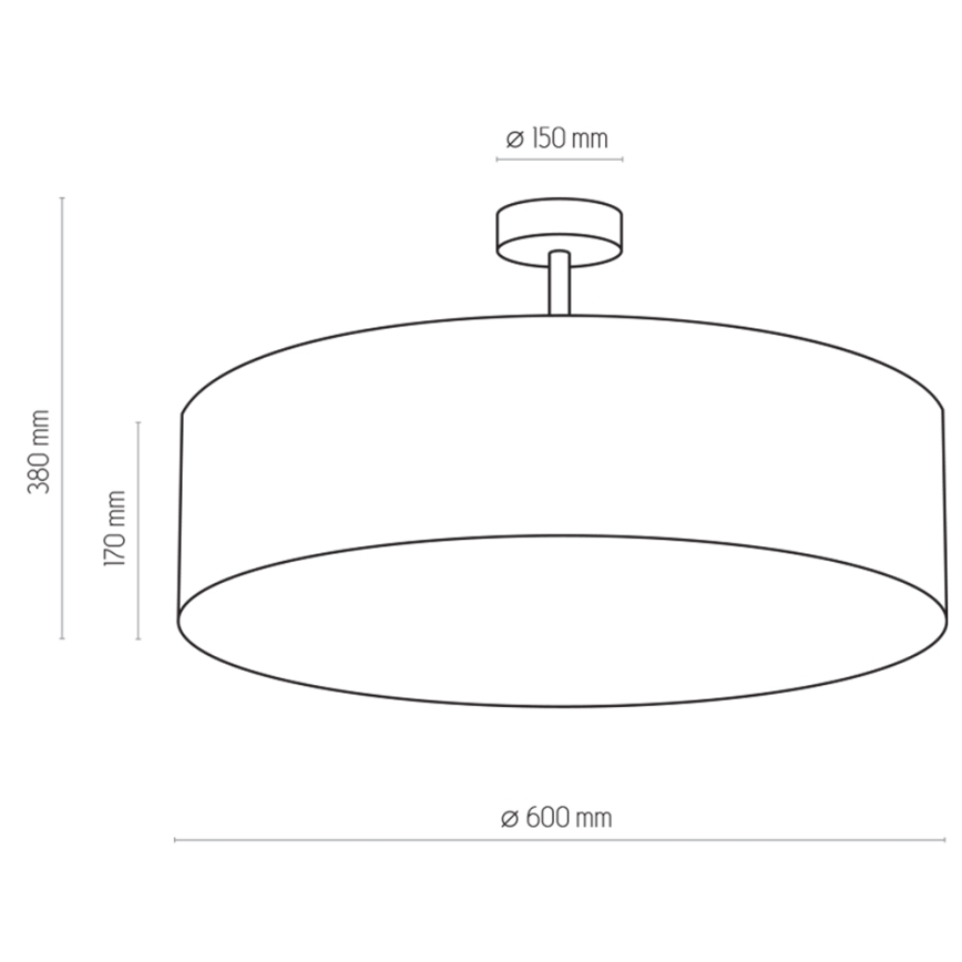 Piekarama lustra RONDO 4xE27/15W/230V apkārtmērs 60 cm bēšs