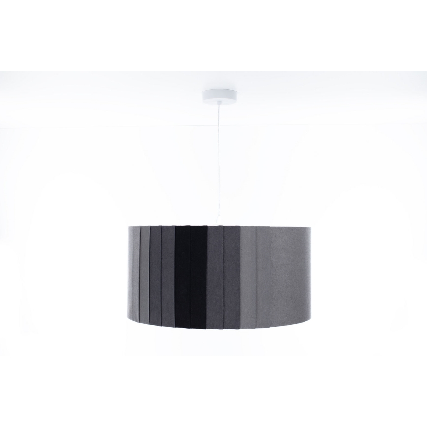 Piekaramā lustra STRIPES 1xE27/60W/230V, Ø 60 cm, pelēka