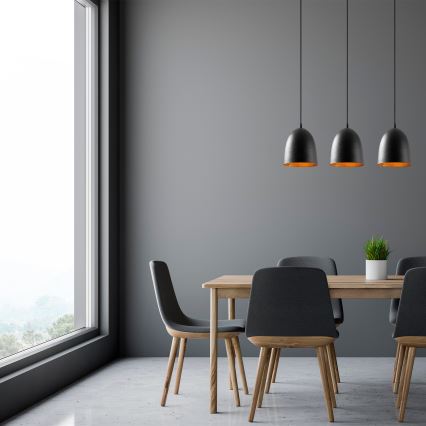 Piekaramā lustra TATTOO uz vada 3xE27/40W/230V melna