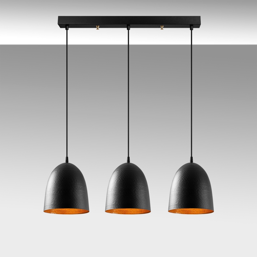 Piekaramā lustra TATTOO uz vada 3xE27/40W/230V melna