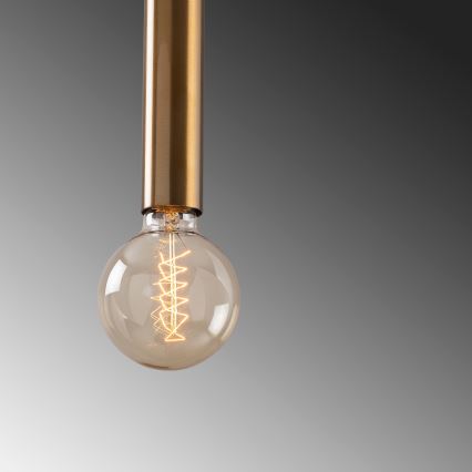 Piekaramā lustra TEMPO uz troses 1xE27/40W/230V zelta