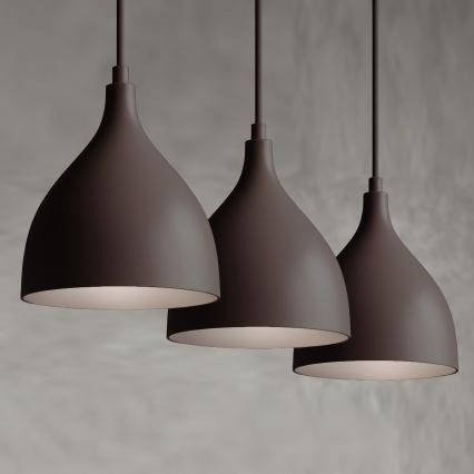 Piekaramā lustra uz kabeļa NOAK CLASSIC 3xE27/15W/230V brūna