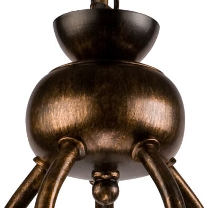 Piekaramā lustra uz ķēdes RETRO II 5xE27/60W/230V melna patina