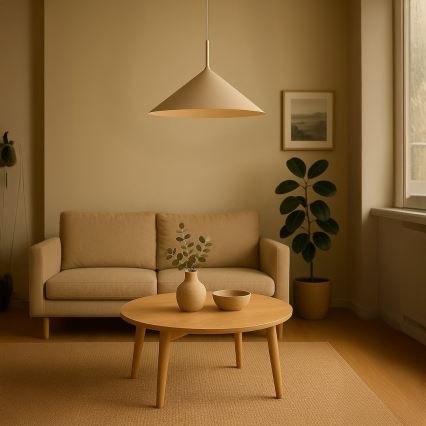 Piekaramā lustra uz troses CAPITAL 1xGX53/15W/230V Ø 60 cm bēša