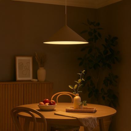 Piekaramā lustra uz troses CAPITAL 1xGX53/15W/230V Ø 60 cm bēša