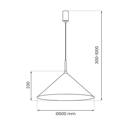 Piekaramā lustra uz troses CAPITAL 1xGX53/15W/230V Ø 60 cm bēša