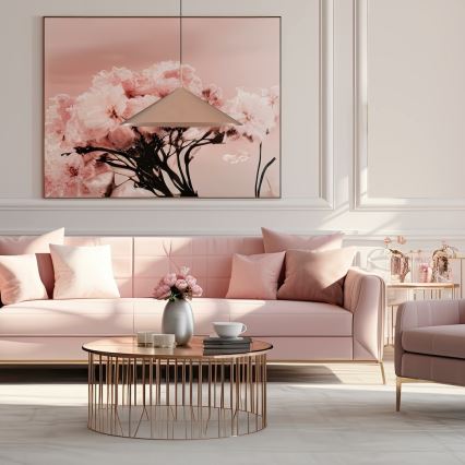 Piekaramā lustra uz troses CAPITAL 1xGX53/15W/230V, Ø 60 cm, rožu zelta