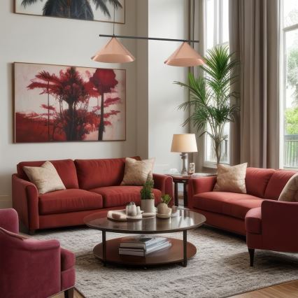 Piekaramā lustra uz troses CAPITAL 2xGX53/15W/230V rožu zelts