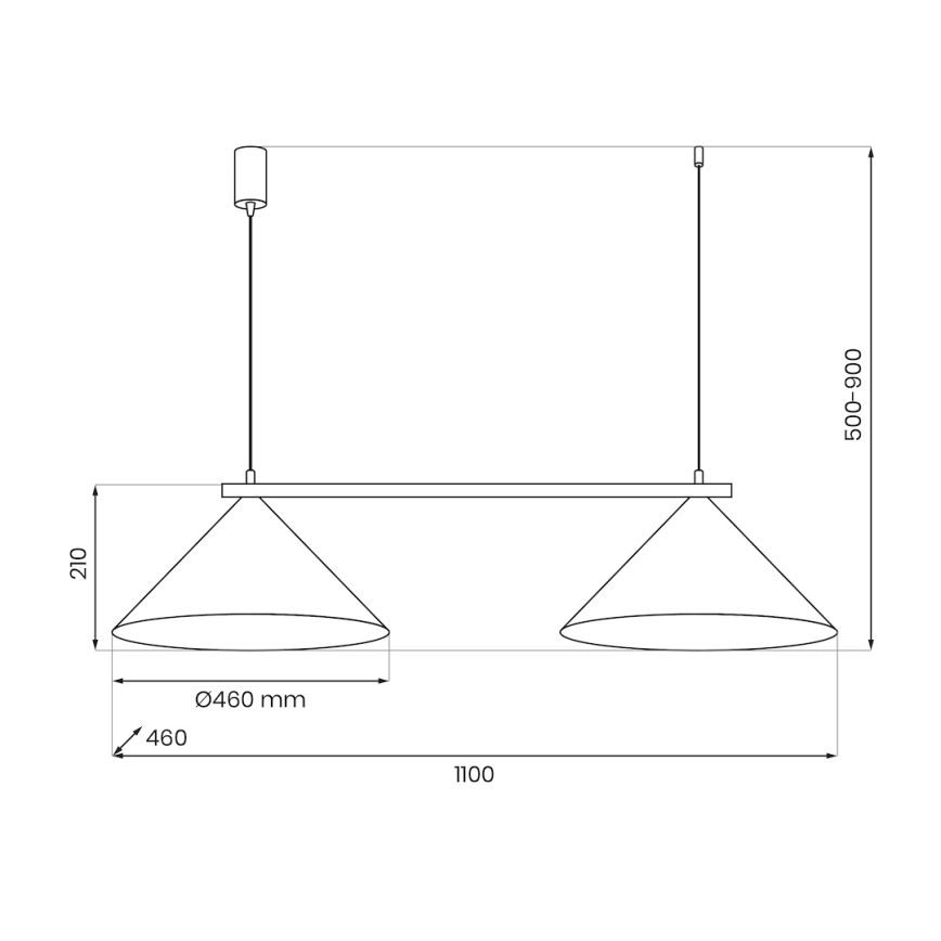 Piekaramā lustra uz troses CAPITAL 2xGX53/15W/230V rožu zelts