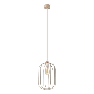 Piekaramā lustra uz troses DESTELLO 1xE27/15W/230V Ø 21 cm bēša