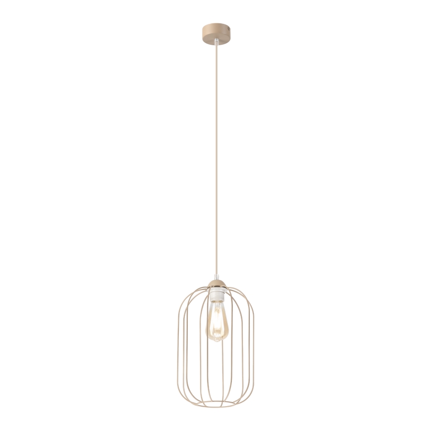 Piekaramā lustra uz troses DESTELLO 1xE27/15W/230V Ø 21 cm bēša