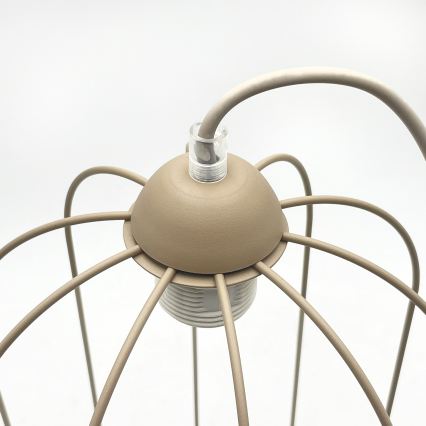 Piekaramā lustra uz troses DESTELLO 1xE27/15W/230V Ø 21 cm bēša