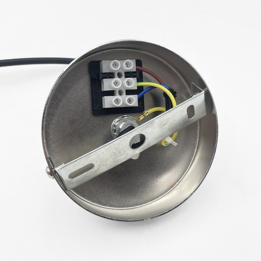 Piekaramā lustra uz troses FLO 1xE27/15W/230V spīdīgs hroms/caurspīdīgs