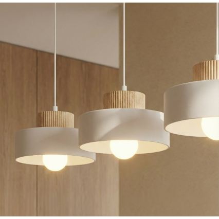 Piekaramā lustra uz troses KIVI 3xE27/15W/230V balta