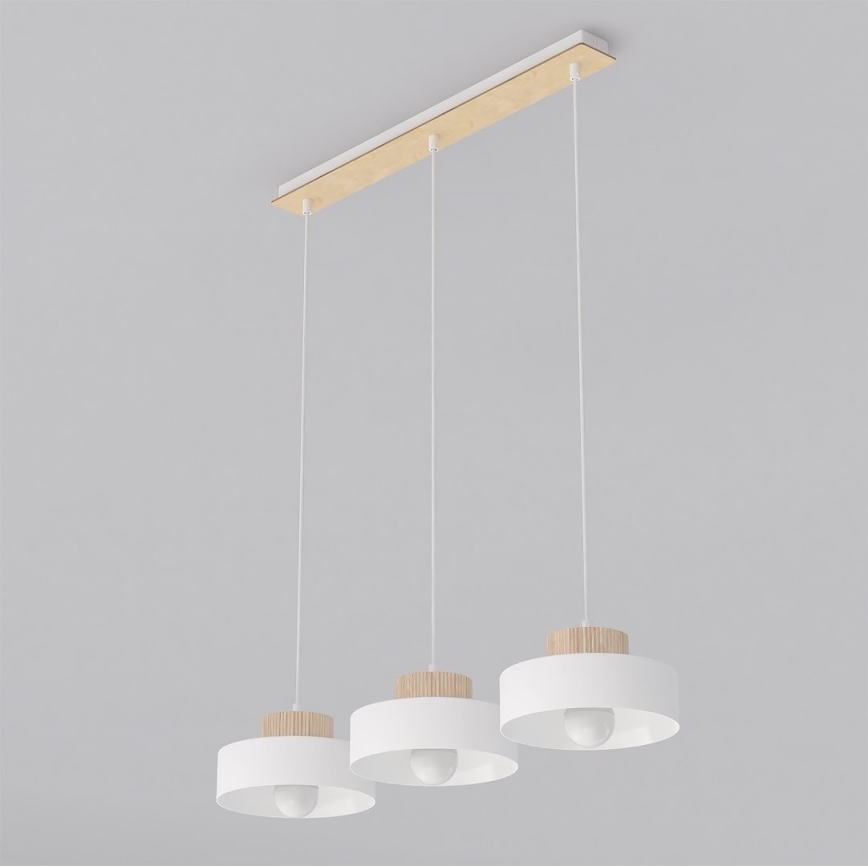 Piekaramā lustra uz troses KIVI 3xE27/15W/230V balta