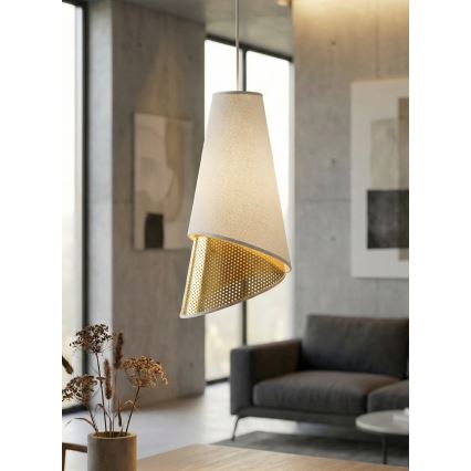 Piekaramā lustra uz vada MODA 1xE27/15W/230V balta/zelta