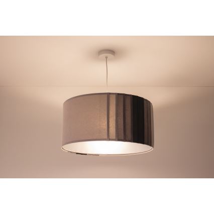 Piekaramā lustra uz vada STRIPES 1xE27/60W/230V Ø 40 cm pelēka