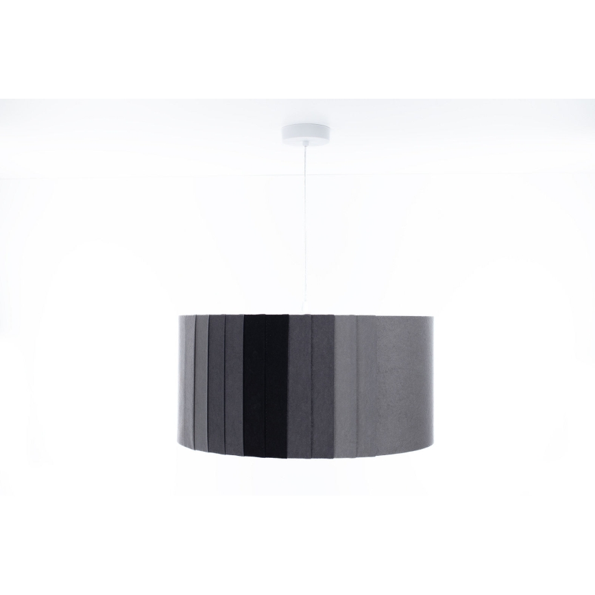 Piekaramā lustra uz vada STRIPES 1xE27/60W/230V Ø 40 cm pelēka