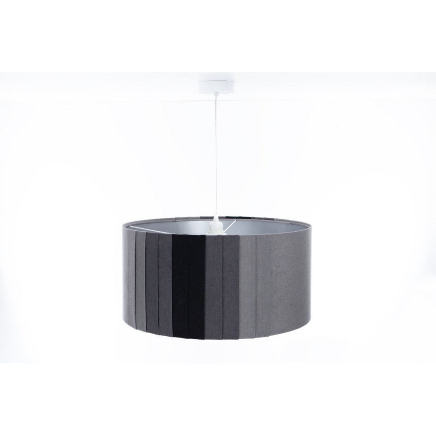 Piekaramā lustra uz vada STRIPES 1xE27/60W/230V Ø 40 cm pelēka