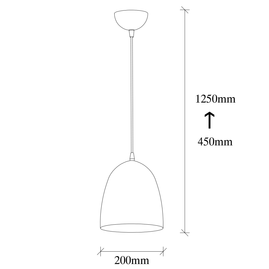Piekaramā lustra uz vada TATTOO 1xE27/40W/230V, Ø 20 cm, melna