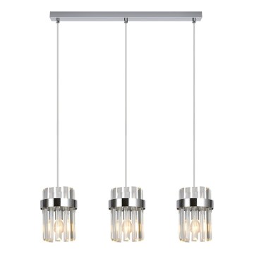 Piekaramā lustra uz vada VETRO 3xE14/10W/230V spīdīga hroma apdare