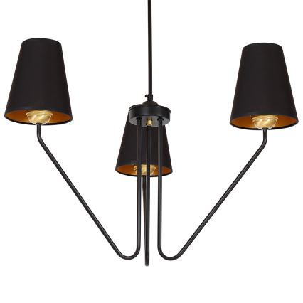 Piekarama lustra VICTORIA 3xE27/60W/230V melns