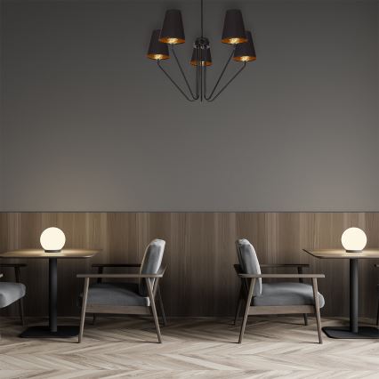 Piekarama lustra VICTORIA 5xE27/60W/230V melns