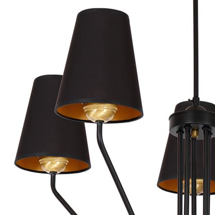 Piekarama lustra VICTORIA 5xE27/60W/230V melns