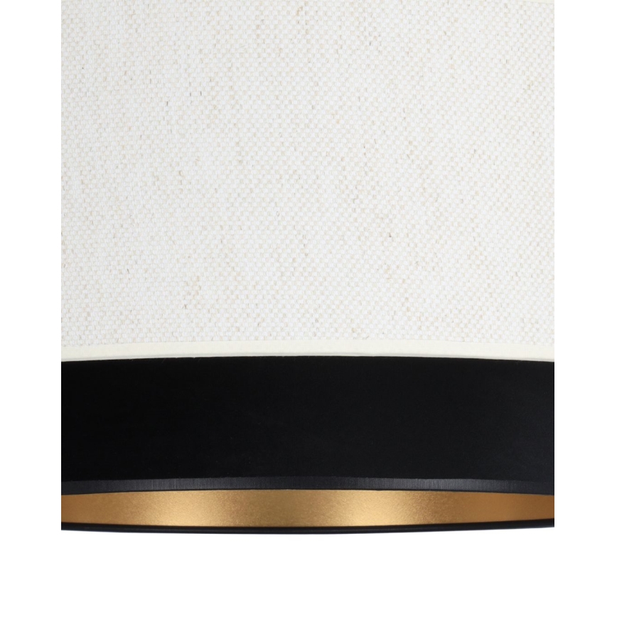 Piekaramais gaismeklis ar kabeli NATIA 1x E27/60W/230V Ø 45 cm balts/melns