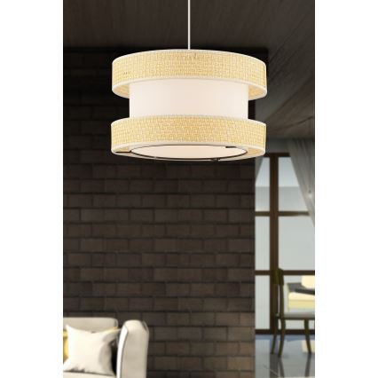 Piekaramais gaismeklis ar vadu HALO 1xE27/60W/230V krēmīgs/bēšs
