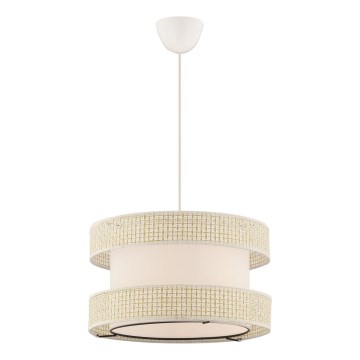 Piekaramais gaismeklis HALO ar kabeli 1xE27/60W/230V krēmkrāsas