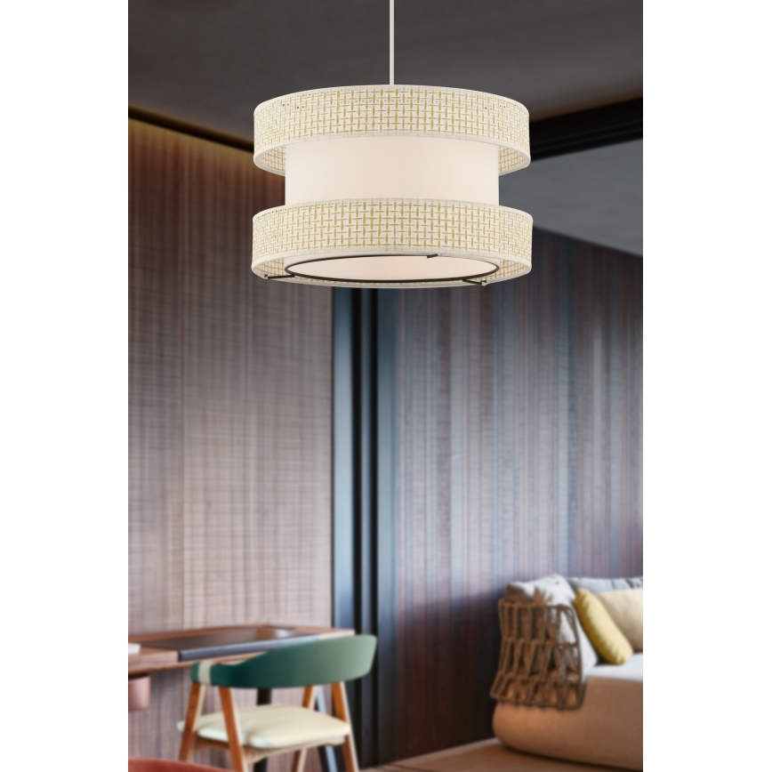 Piekaramais gaismeklis HALO ar kabeli 1xE27/60W/230V krēmkrāsas