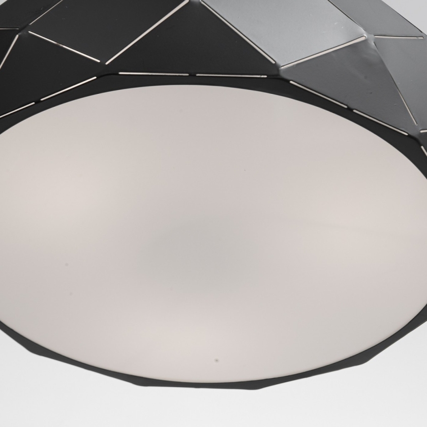 Piekaramais gaismeklis REUS uz stieples, 3x E27/40W/230V, Ø 47 cm, melns