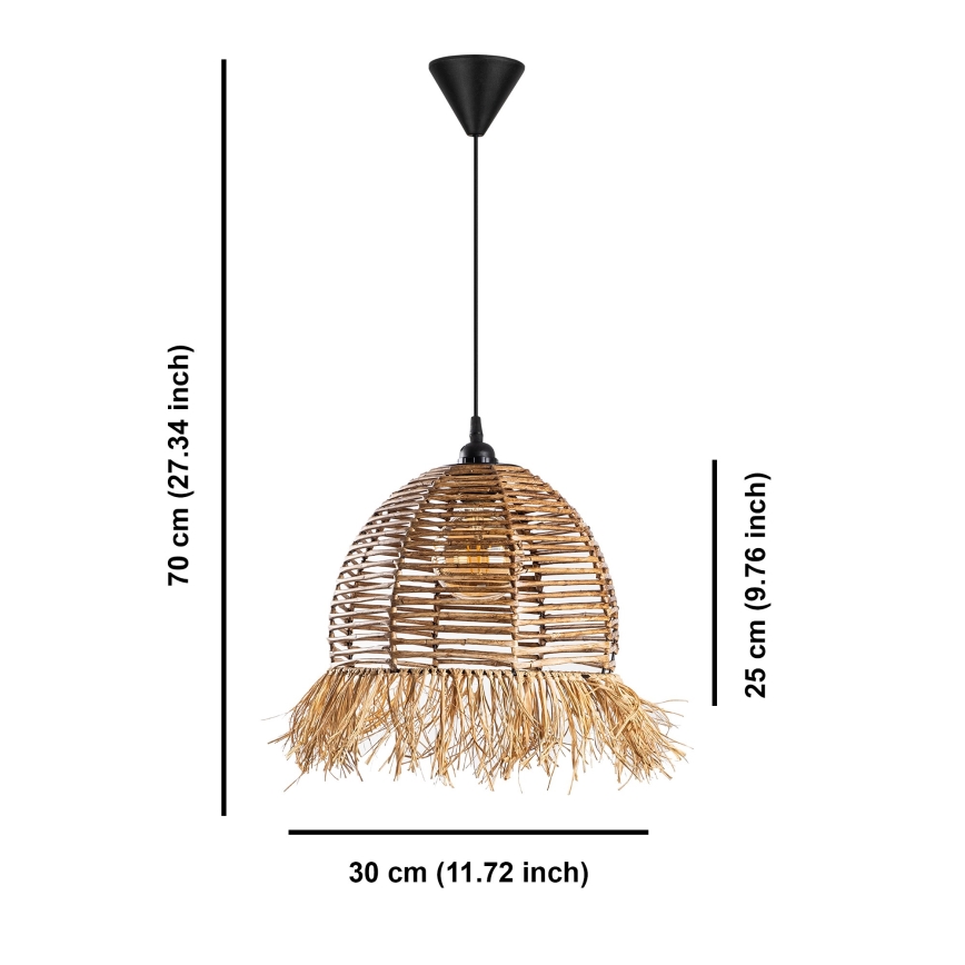 Piekaramais gaismeklis RUYO 1xE27/40W/230V brūns
