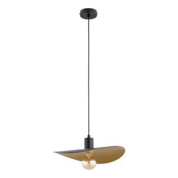 Piekaramais gaismeklis SAVANA 1x E27, 15 W, 230 V, Ø 30 cm, melns/zelts