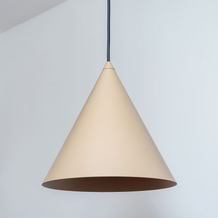 Piekaramais gaismeklis uz vada ETNA II 1xE27/15W/230V Ø 25 cm, bēšs