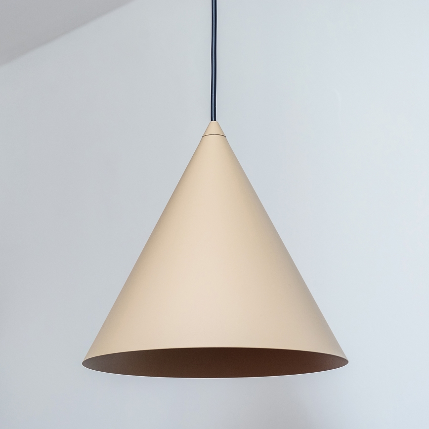 Piekaramais gaismeklis uz vada ETNA II 1xE27/15W/230V Ø 25 cm, bēšs