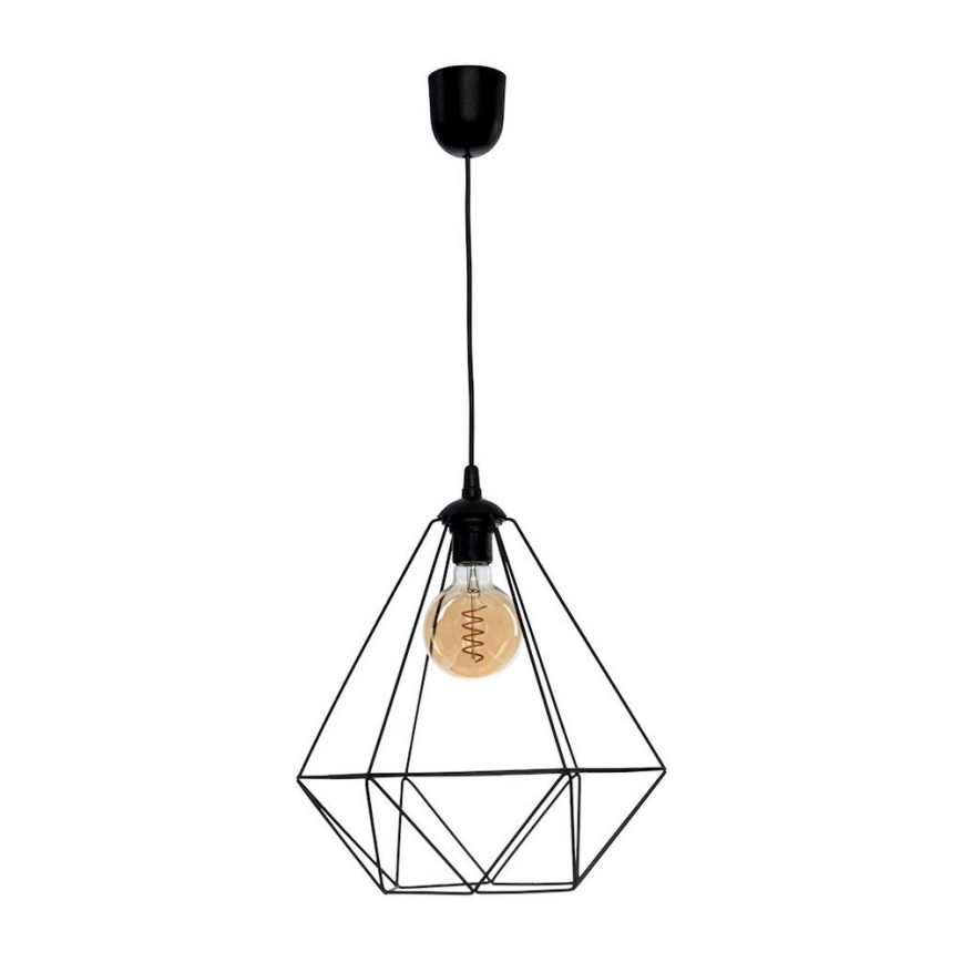Piekarams gaismeklis BASKET 1xE27/60W/230V melns