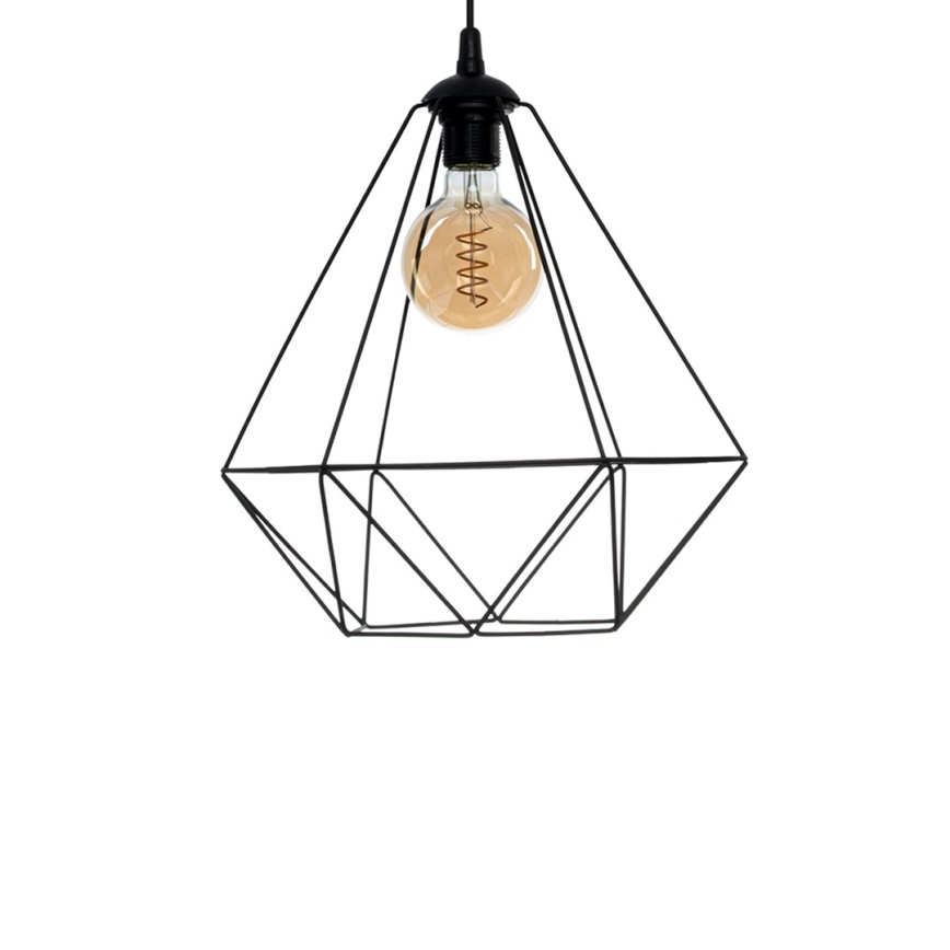 Piekarams gaismeklis BASKET 1xE27/60W/230V melns