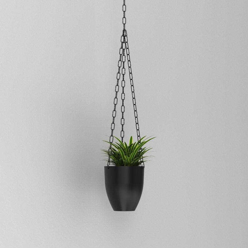 Piekarams puķu pods 155x17 cm, melns
