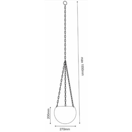 Piekarams puķu pods 155x27 cm balta