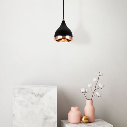 Piekare YILDO ar vienu E27/40W/230V melnā/misiņa
