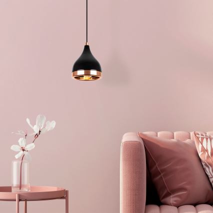 Piekare YILDO ar vienu E27/40W/230V melnā/misiņa