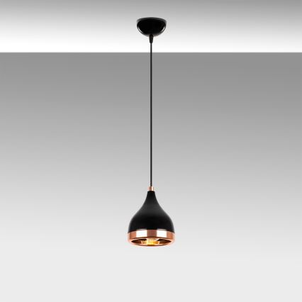 Piekare YILDO ar vienu E27/40W/230V melnā/misiņa