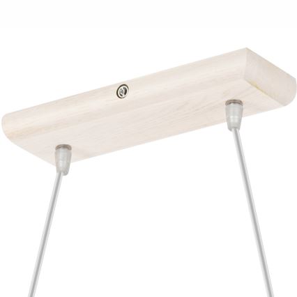 Piekarināmais gaismeklis ar vadu AIDA 2xE27/60W/230V Ø 35 cm ozols/balts