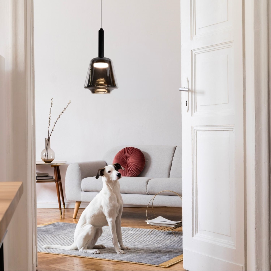 Piekārtais gaismeklis BUENO 1xGX53/9W/230V pr. 18 cm dūmakaini melns