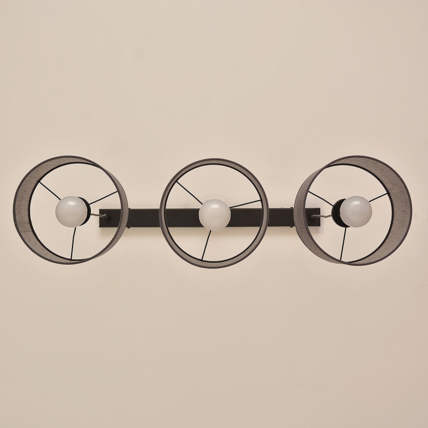 Piekārtais lustrs ALBA uz vada 3xE27/15W/230V, pelēks