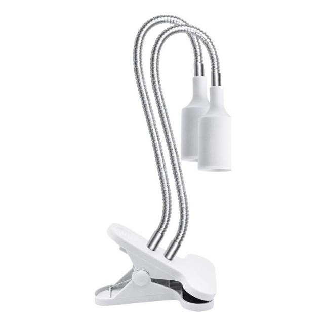Pielāgojama galda lampa ar stiprinājumu augu audzēšanai PLANTY 2xE27/30W/230V balta