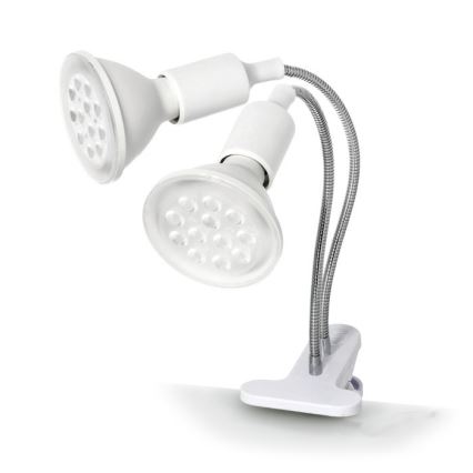 Pielāgojama galda lampa ar stiprinājumu augu audzēšanai PLANTY 2xE27/30W/230V balta