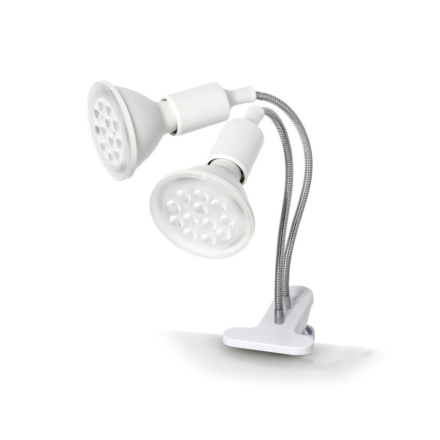 Pielāgojama galda lampa ar stiprinājumu augu audzēšanai PLANTY 2xE27/30W/230V balta